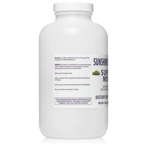 Sunshine Valley Super MSM Supplement Powder for Joint & Skin Health (16oz)